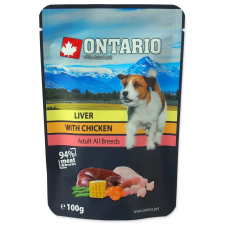  Ontario Máj csirkével húslevesben gluténmentes 100g jutalomfalat kutyáknak