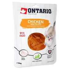  ONTARIO mini csirke szeletek-jutalomfalat macskáknak 50gr jutalomfalat macskáknak