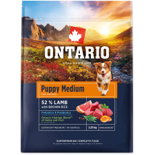 Ontario Puppy Medium Lamb & Brown Rice 2,25 kg kutyaeledel