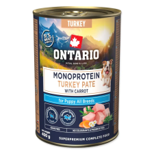  Ontario Puppy monoproteines pulykapástétom sárgarépával – 400 g kutyaeledel