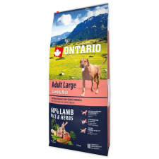  ONTARIO száraztáp felnőtt, nagytestű kutyáknak báránnyal és pulykával 12kg kutyaeledel