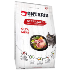  ONTARIO száraztáp ivartalanított macskáknak báránnyal 2kg macskaeledel