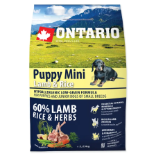  ONTARIO száraztáp kölyök,kistestű kutyáknak báránnyal és rizzsel 2,25kg jutalomfalat kutyáknak