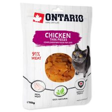  ONTARIO vékony csirke jutalomfalat darabok macskáknak 50gr jutalomfalat macskáknak