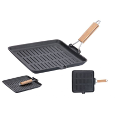 Öntöttvas grill serpenyő 24cm x 24cm edény