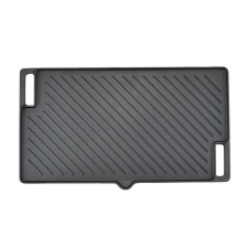 Öntöttvas grilllap 2 oldalsó csőrrel 45*25 cm kerti sütés és főzés