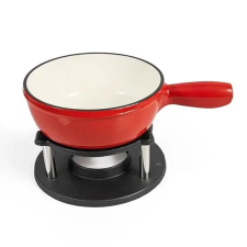  Öntöttvas Zománcozott piros Fondue Készlet 1,8Liter edény