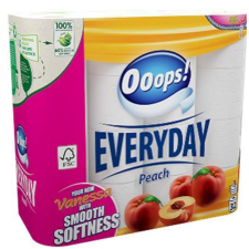 Ooops Toalettpapír, 3 rétegű, kistekercses, 32 tekercs, OOOPS &quot;Everyday&quot; higiéniai papíráru