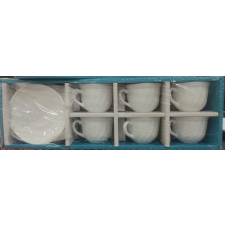  Opal üveg kávés csésze készlet, alátéttel, 15cl, 6db bögrék, csészék