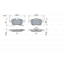 Opel Astra G első fékbetét (5 kerékcsavaros autóba) - Bosch (0986424707) autóalkatrész