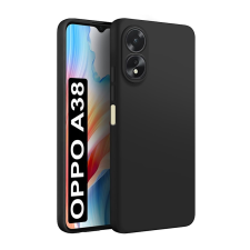  Oppo A38 Telefontok - fekete szilikon hátlap tok mobiltelefon kellék