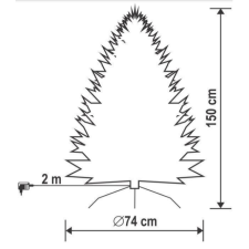Optikai szálas műfenyő (150 cm) műfenyő