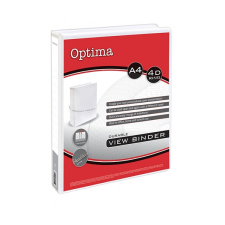 OPTIMA Gyűrűskönyv optima panorámás a/4 4gyűrű 25mm fehér 24510 gyűrűskönyv