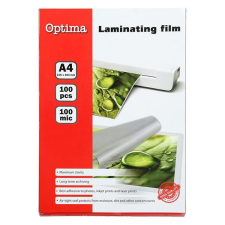 OPTIMA Lamináló fólia OPTIMA A/4 100 mikron fényes 100/csom lamináló fólia