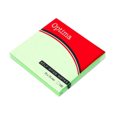 OPTIMA öntapadós jegyzet optima 75x75mm pasztell zöld 100 lap 22918 jegyzettömb