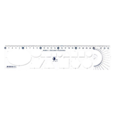 OPTIMA Sablon vonalzó OPTIMA átlátszó 30cm vonalzó