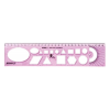 OPTIMA Sablon vonalzó OPTIMA hajlékony pink 30cm