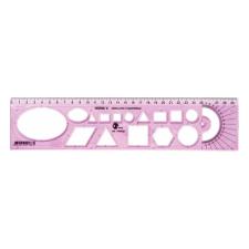 OPTIMA Sablon vonalzó OPTIMA hajlékony pink 30cm vonalzó