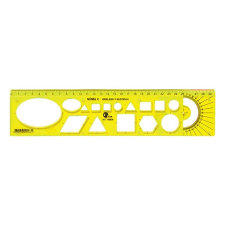 OPTIMA Sablon vonalzó OPTIMA hajlékony sárga 30cm vonalzó