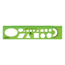 OPTIMA Sablon vonalzó OPTIMA hajlékony zöld 30cm vonalzó