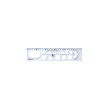 OPTIMA Sablon vonalzó OPTIMA kék 30cm vonalzó