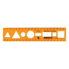 OPTIMA Sablon vonalzó OPTIMA narancssárga 20cm vonalzó