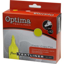 OPTIMA szövegkiemelő sárga, lapos test filctoll, marker