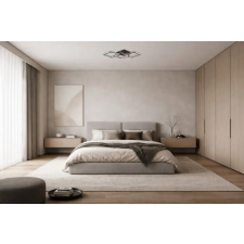 Optonica 19008 LED Ceiling Lamp CCT 45W Black Dimmable + Remote Control világítás