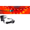 Optonica 5m hosszú 41Wattos, kapcsoló nélküli, adapteres piros LED szalag (300db 5050 SMD LED)