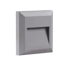 Optonica 7514 LED lépcsővilágító szögletes szürke 2W 4200K 120LM AC100-240V IP65 kültéri világítás