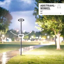 Optonica 9360 LED Garden/Park Lamp 120W CCT Black kültéri világítás