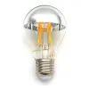 Optonica E27 LED izzó Bulb filament (7W/180°) Körte - meleg fehér - króm