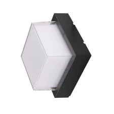 Optonica Fekete fali lámpa2,négyszögletes, 15W, 230V, 1500Lm,IP65,4200K világítás