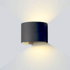 Optonica Fekete fali lámpa, 230V, 6W,480LM,3000K - IP54 világítás