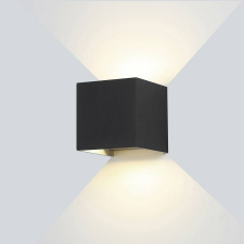 Optonica Fekete fali lámpa, 230V, 6W,494LM,3000K - IP54 világítás