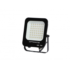 Optonica LED reflektor, 30W, 2700lm, AC230V, fekete ház, 90° IP65 2700K kültéri világítás