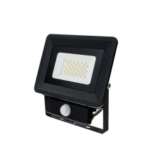 Optonica LED reflektor 30W, SMD fekete, szenzorral, meleg fehér fény - IP66 kültéri világítás