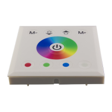 Optonica LED Szalag dimmer, RGB szalaghoz, fali, fehér üvegpanel, érintő vezérléssel világítás