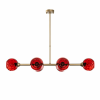 Opviq Chandelier Red Gold Benek - 15 - 14481