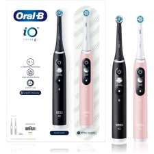 ORAL B iO Series 6 Duo inteligens tisztító kefe a fogakra Black & Pink Sand fogkefe