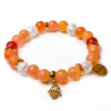 Orange Delight – Hegyikristály és jade ásvány karkötő Fatima keze charmmal vagy anélkül, dobozban