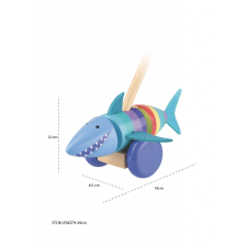 Orange Tree Toys Happy Shark Push Toy, Narancsfa játékok tili toli