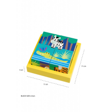 Orange Tree Toys Montessori Toy Jungle Animal Kocka, Narancsfa játékok puzzle, kirakós