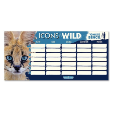  Órarend ARS UNA egylapos kétoldalas Icons of the Wild-Serval órarend