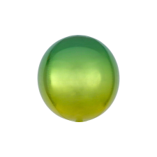  Orbz - 40 cm-es ombre sárga-zöld fólia lufi party kellék