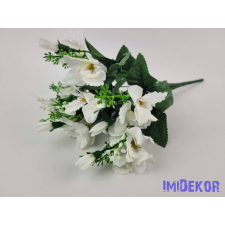  Orchidea 9 ágú selyem csokor 39 cm - Fehér dekoráció