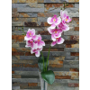  Orchidea gumis Phalaenopsis 2 ágú 2 leveles művirág 45 cm - Világos Lilás Fehér