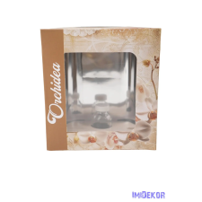  Orchideás doboz üveg fiolával - 6 dekorációs kellék