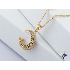  Oretta antiallergén hold medélos nyaklánc -18K nyaklánc