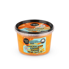 Organic Shop “Kávékaramell” Ébresztő testradír zöld kávéval és cukorral testradír